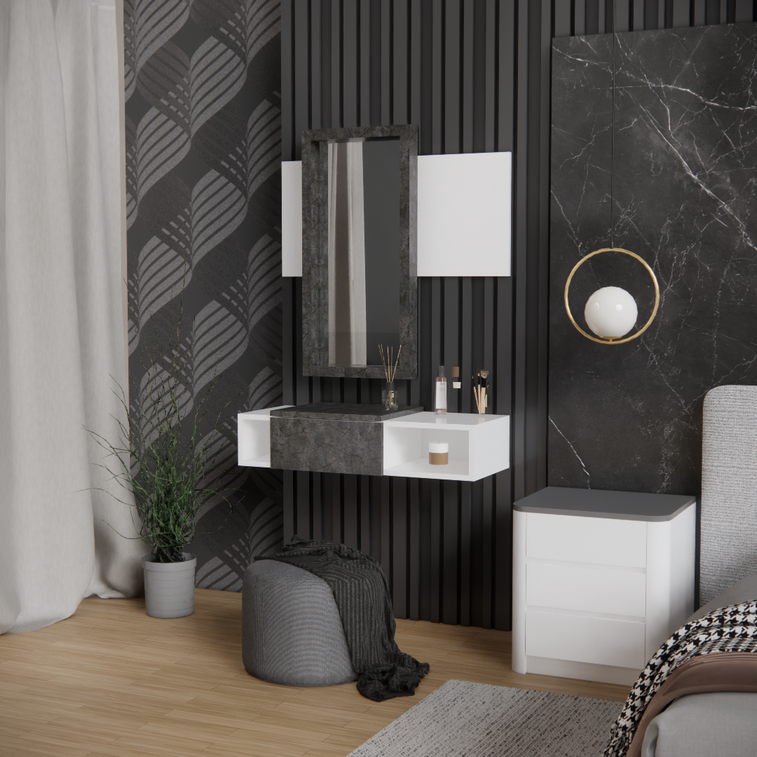 Meuble Mural Moderne en MDF avec Miroir – BRAVA | Design Multicolore – Image 5