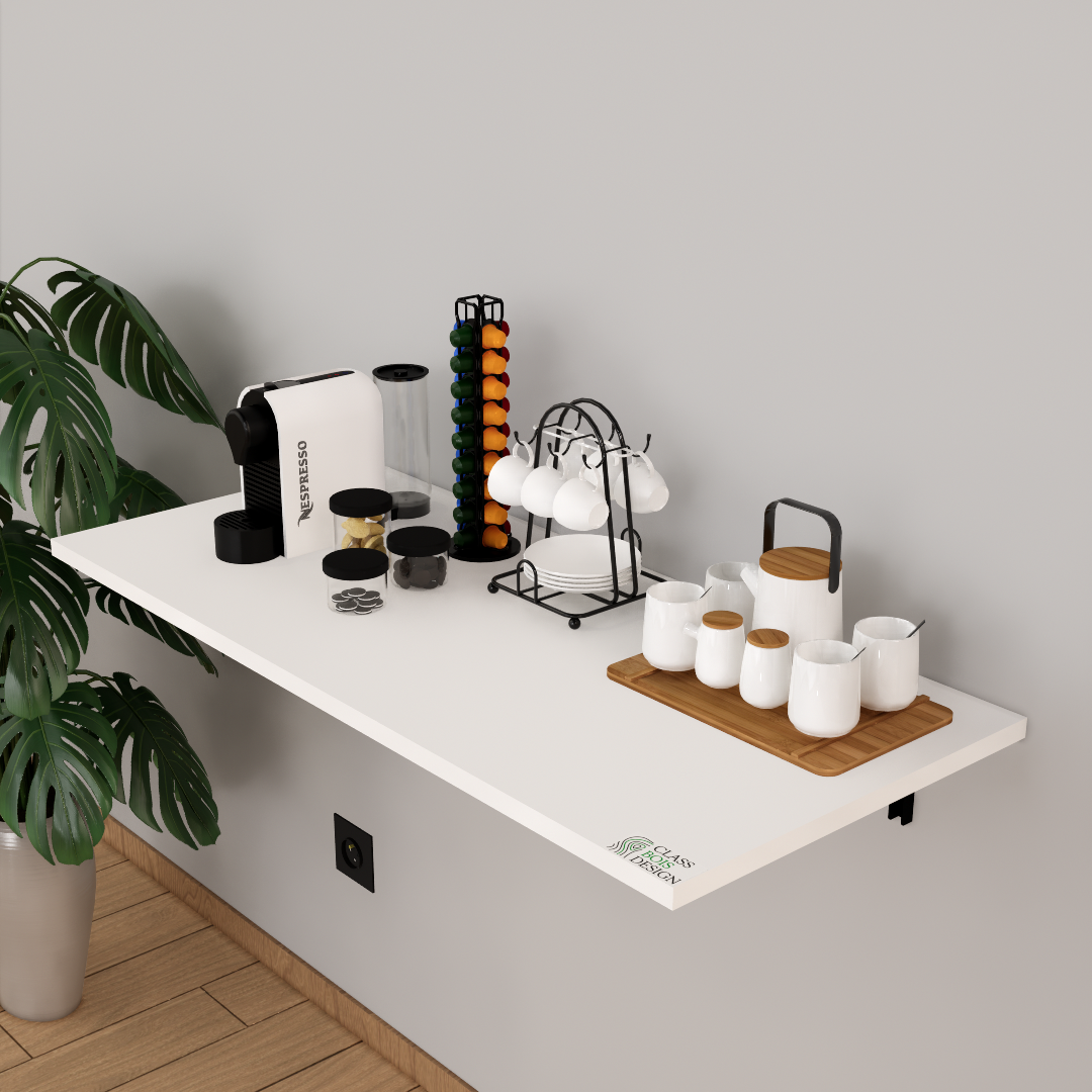 Table Murale Pliable VITA – Bois MDF, Gain de Place Idéale pour Cuisine, Bureau ou Salon – Image 5