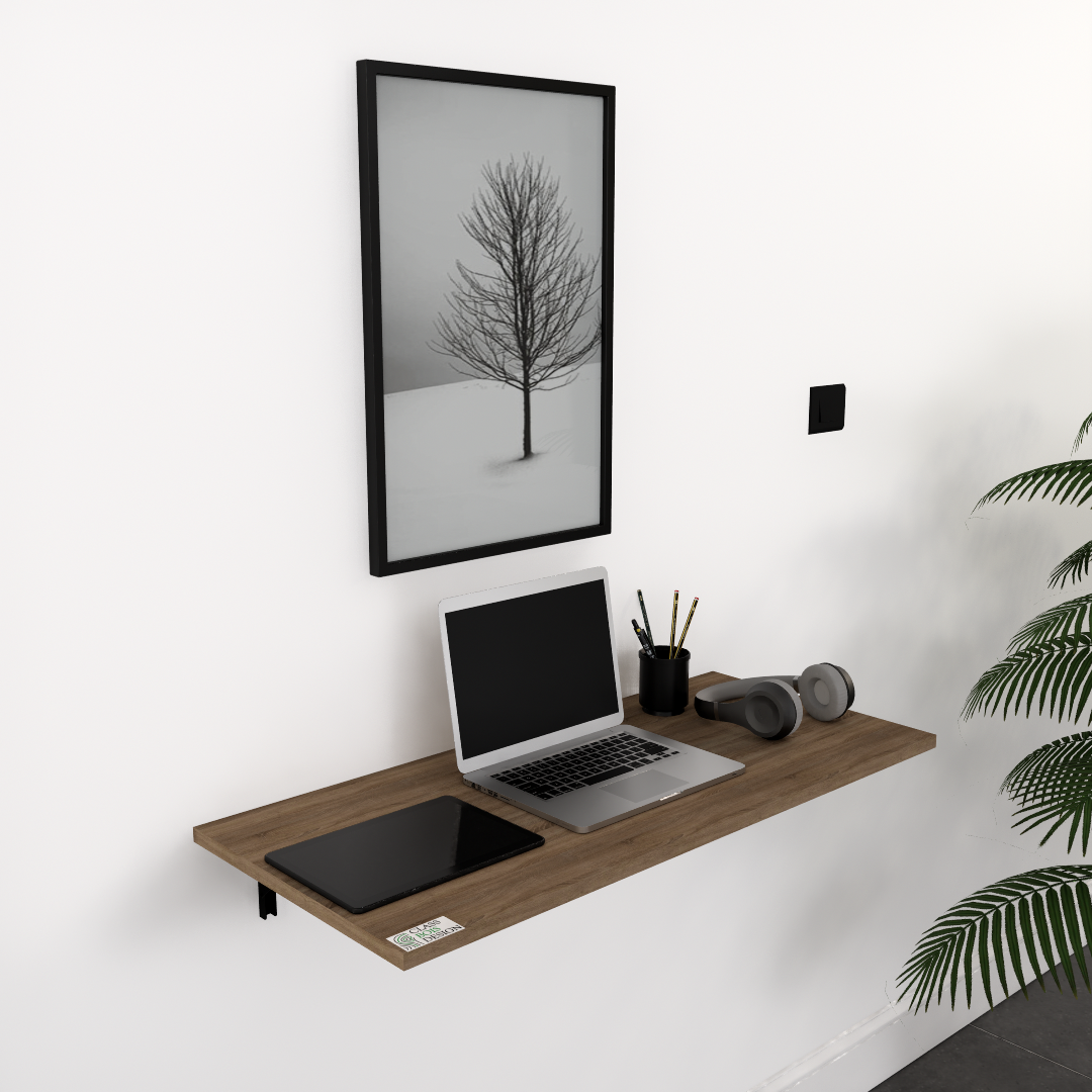 Table Murale Pliable VITA – Bois MDF, Gain de Place Idéale pour Cuisine, Bureau ou Salon